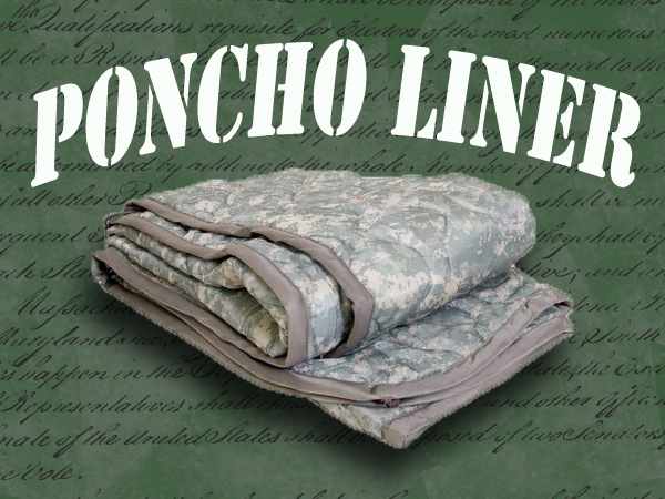 USGI ACU Camo Poncho Liner